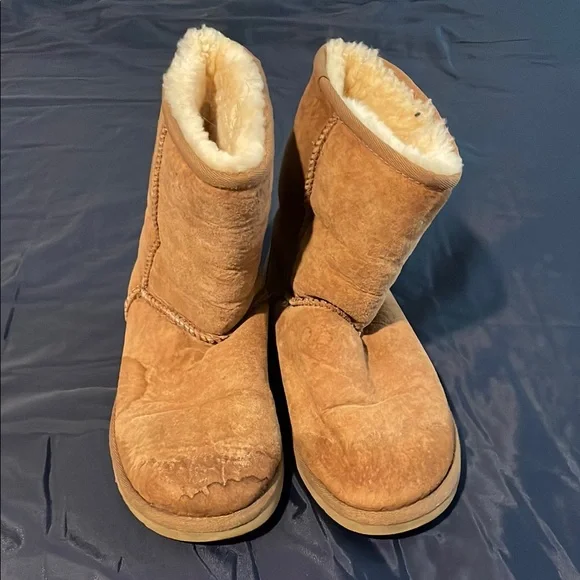 UGG | Shoes | Ugg Tan Suede Midcalf Boots With Plush Lining  display picture 2